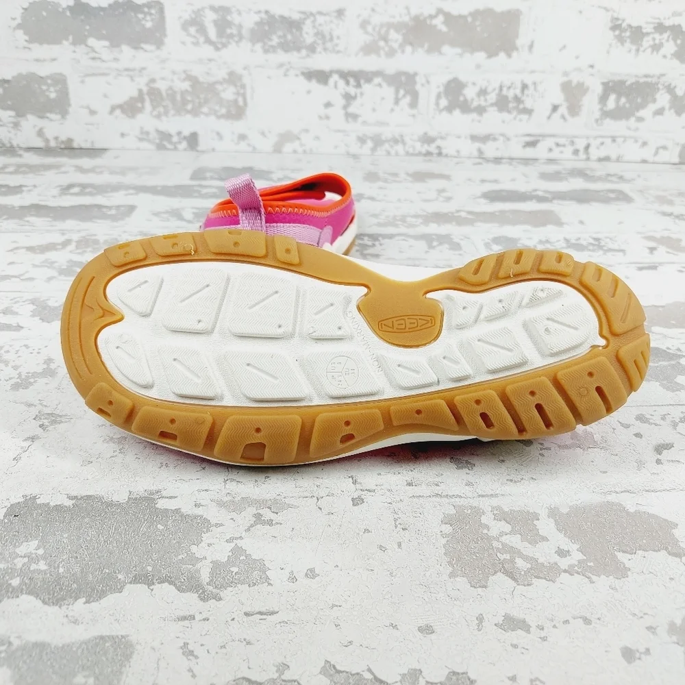 New KEEN Kids Knotch River Open Toe Pink Hook & Loop Sandals C385